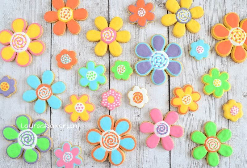 fantasie bloemen koekjes 