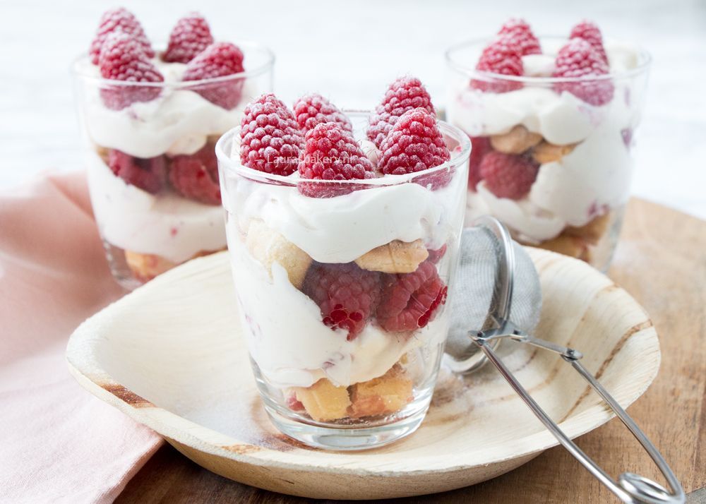 recept FRAMBOZEN CHEESECAKE GLAASJES 