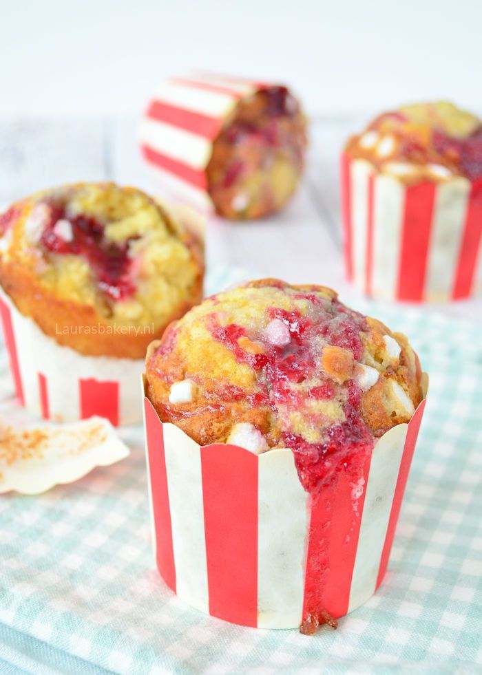 Frambozen citroen muffins