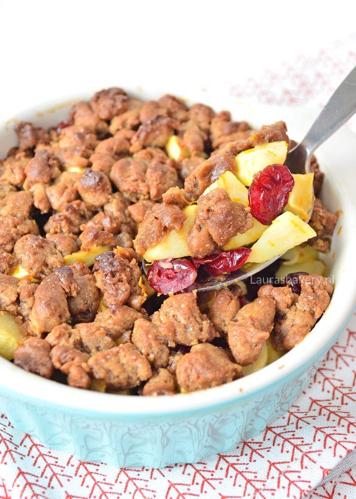 gingerbread crumble met appel en cranberry 1a