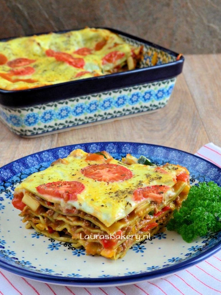 Honig groente lasagne