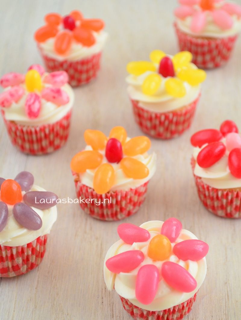 jelly bean bloemen cupcakes 6a