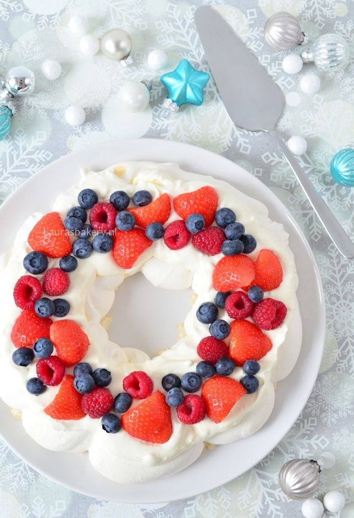 kerstkrans pavlova recept