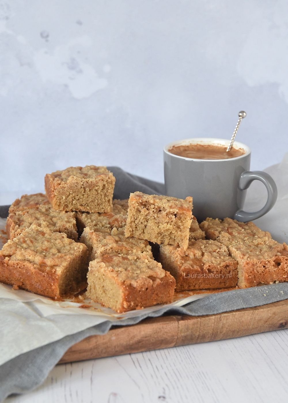 Koffie kruimelcake