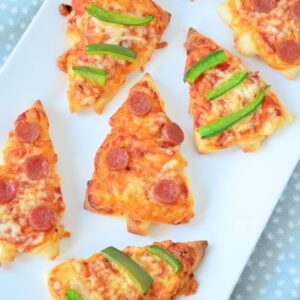 Mini kerstboom pizza