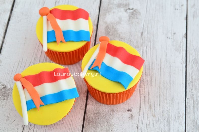 nederlandse vlag cupcakes 