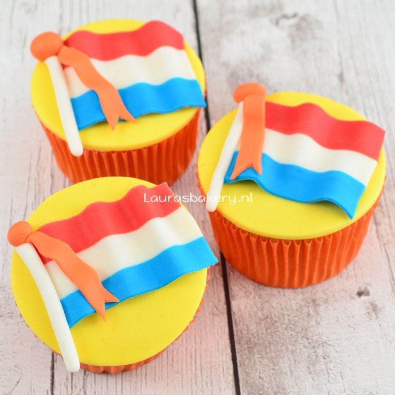 nederlandse vlag cupcakes 