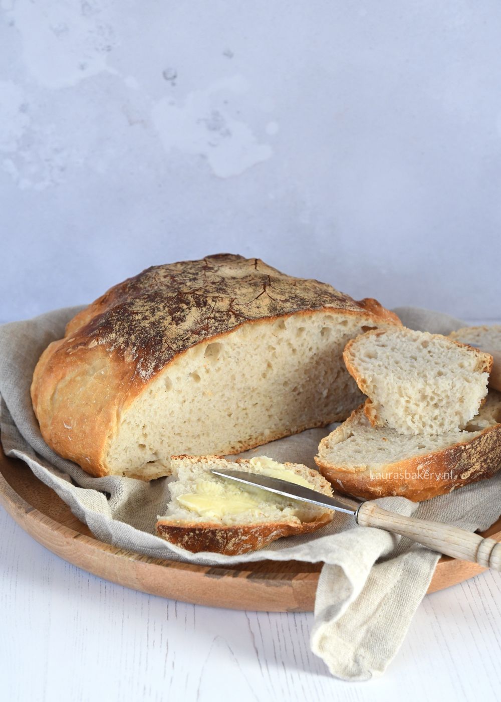 Verwacht het collegegeld ondersteuning No knead bread (brood zonder kneden) - Laura's Bakery