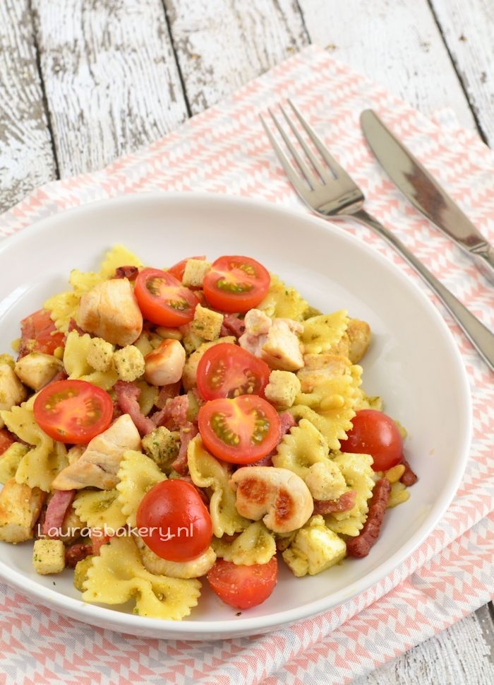 pastasalade met kip 