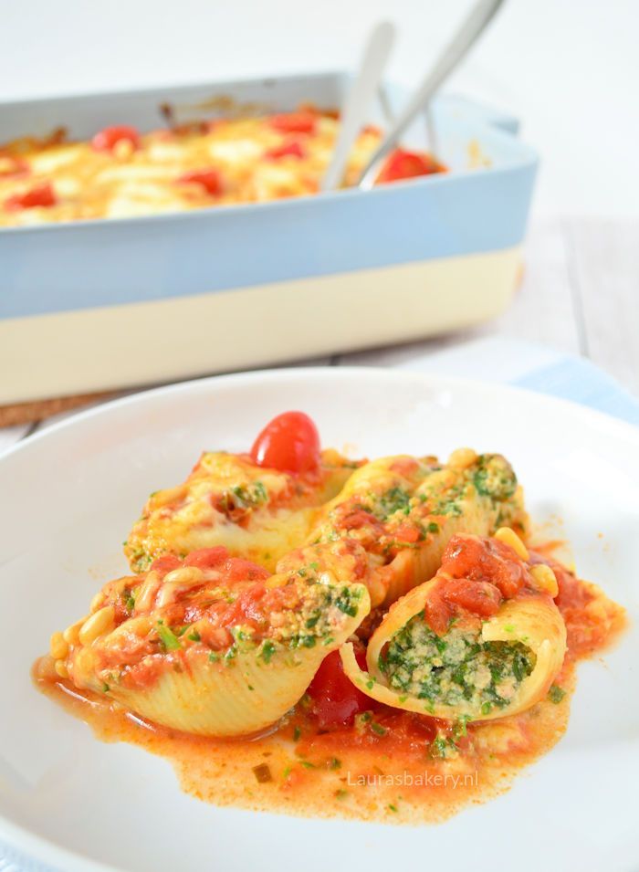pastaschelpen met spinazie en ricotta 1a