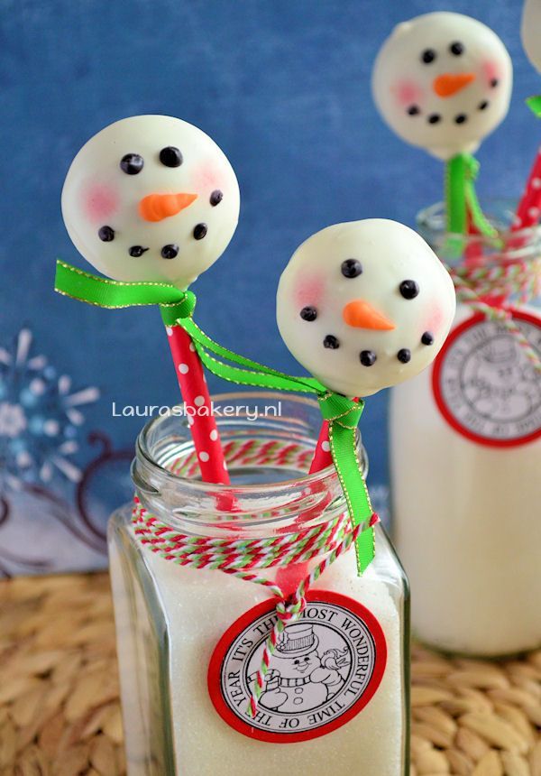 plaag onszelf Herdenkings Sneeuwpop Cake Pops - Laura's Bakery