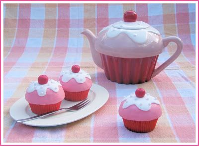 Theepot cupcakes en een ijsje