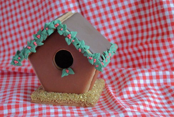 Gingerbread huisje met hulst