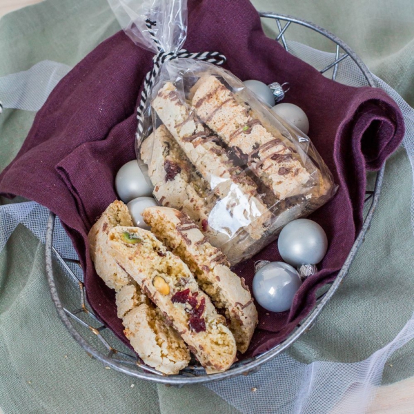 Cantuccini met pistache en cranberry's