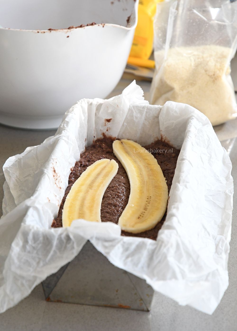 Glutenvrij bananenbrood met chocolade