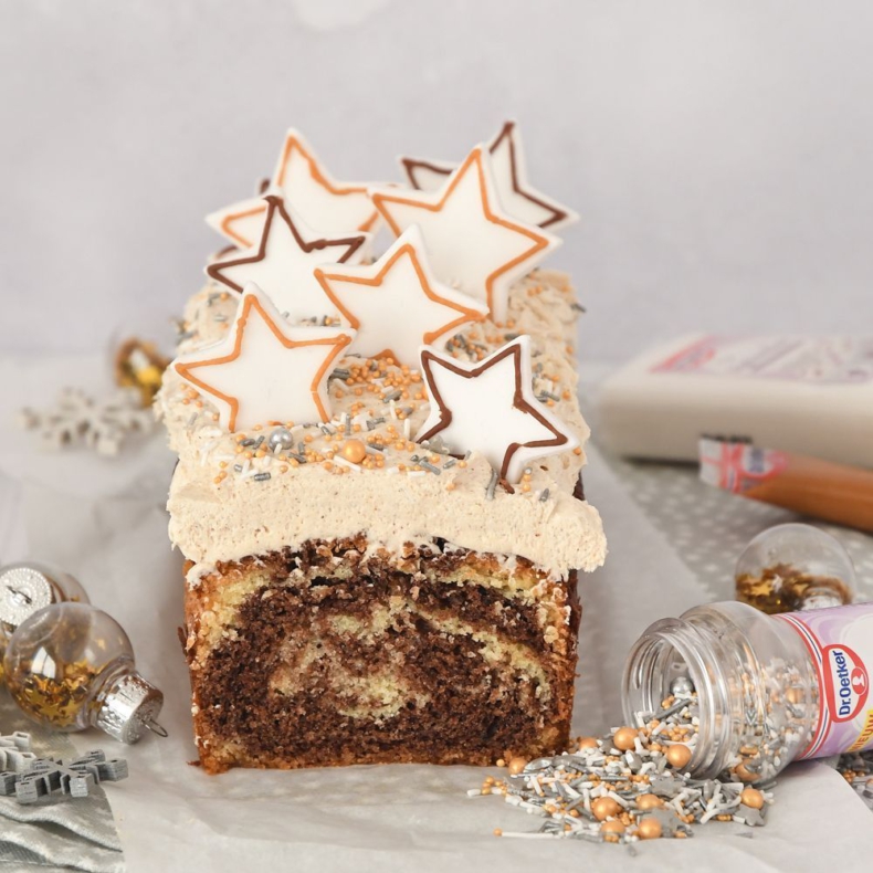 Kerststerren marmercake