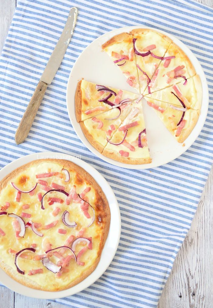 Snelle flammkuchen tortilla