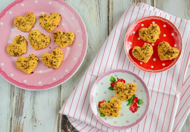 Parmezaanse harten koekjes