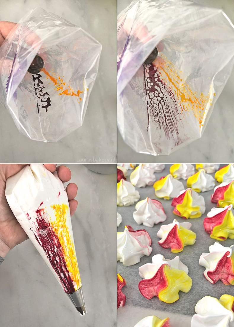 Zelf gekleurde meringues maken 4a