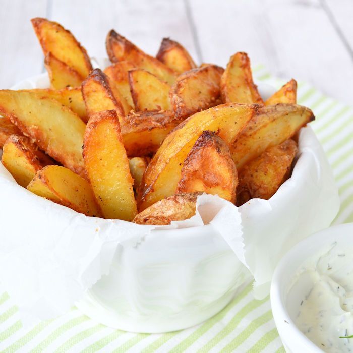 Aardappel wedges met Parmezaanse kaas