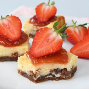 Cheesecake repen met aardbei