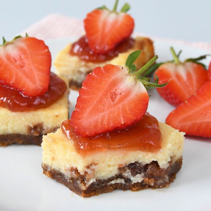 Philadelphia aardbeien cheesecake repen