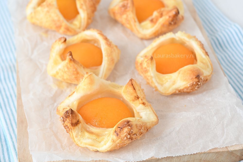 abrikozen bladerdeeg gebakjes 3a