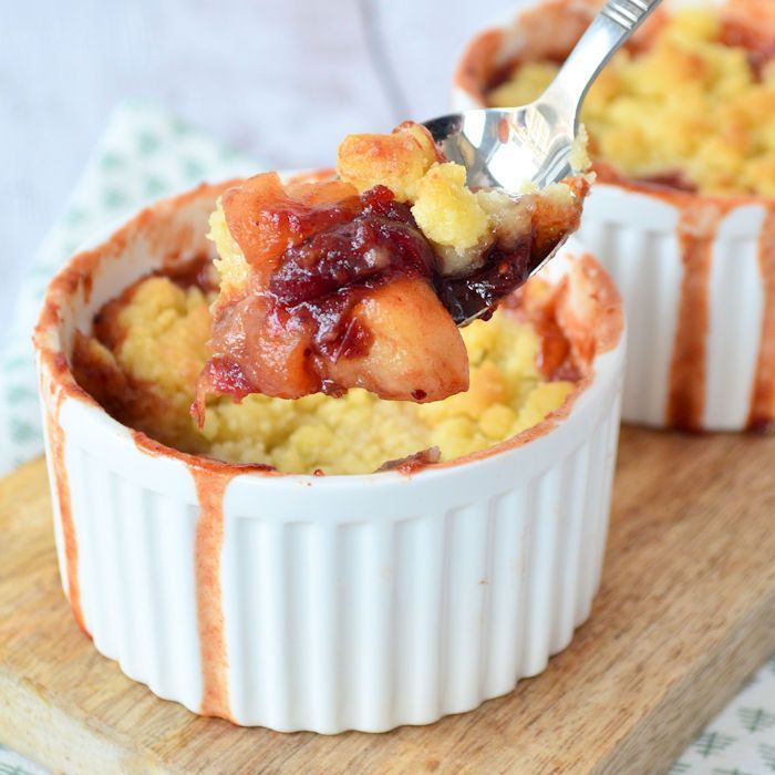 Appel-cranberry crumble