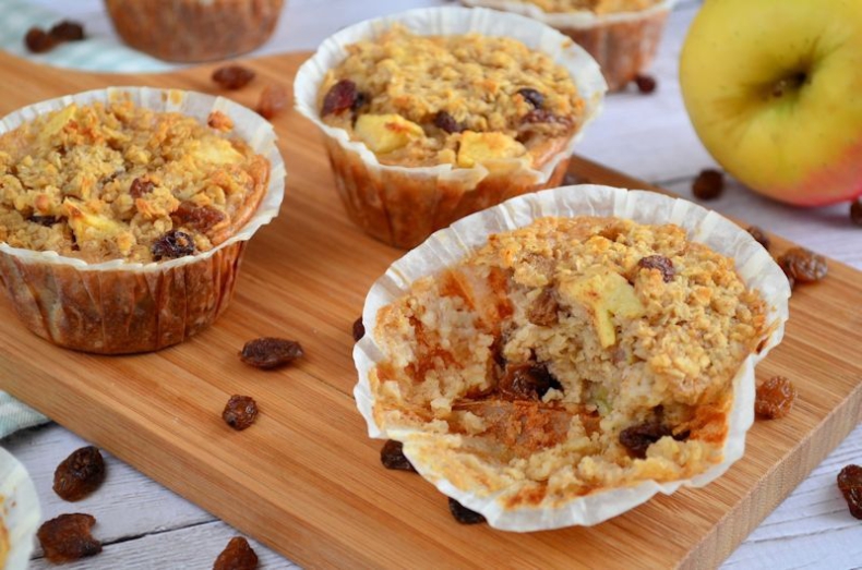 Appeltaart havermout muffins