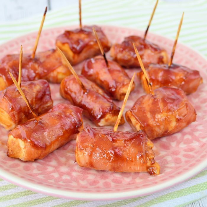 BBQ bacon kipstukjes