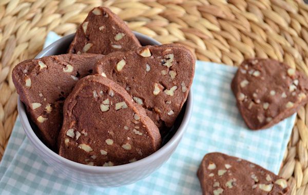 Chocolade koekjes met hazelnoten en pecannoten