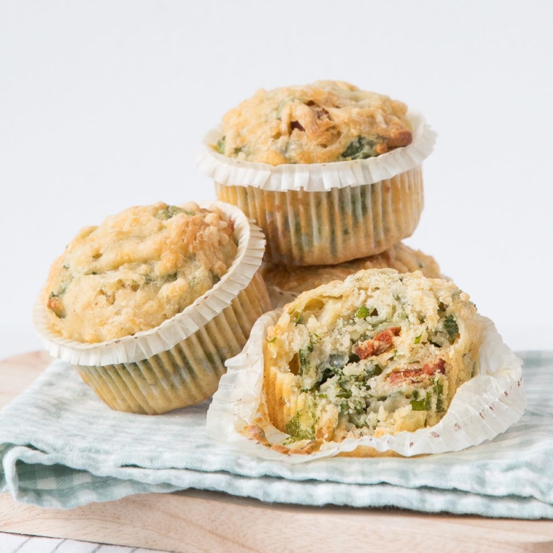 Chorizo-spinazie muffins