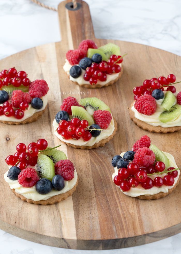 Fruittaart koekjes met cream cheese