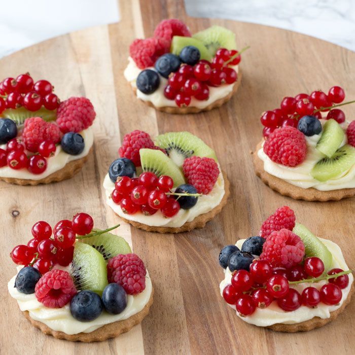 Fruittaart koekjes met cream cheese