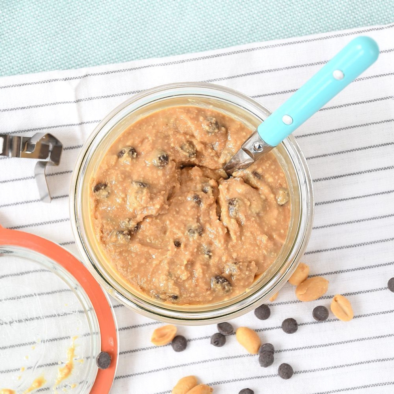 Crunchy pindakaas met chocolade