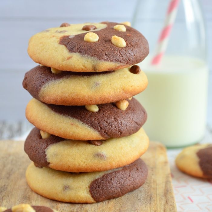 Duo chocolade vanille koekjes