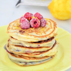 Pancakes met citroen en frambozen