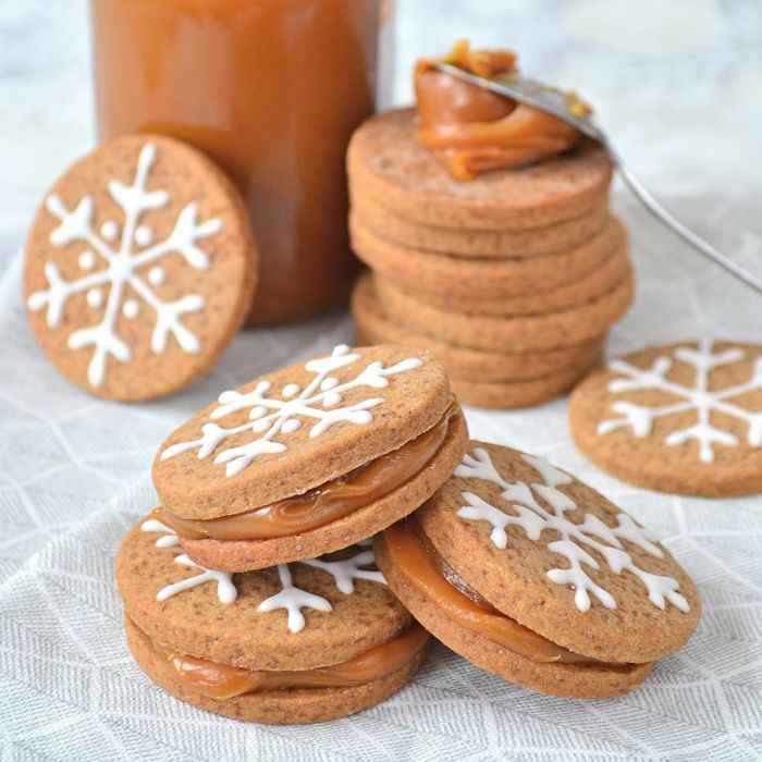 Gingerbread sandwichkoekjes met karamel