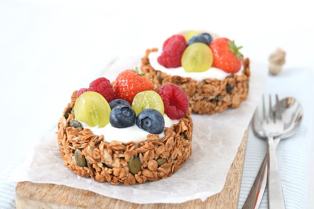 granola ontbijttaartjes met fruit 1a