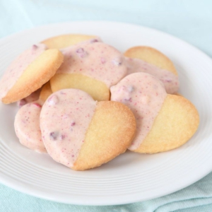 Koekjes in hartjesvorm