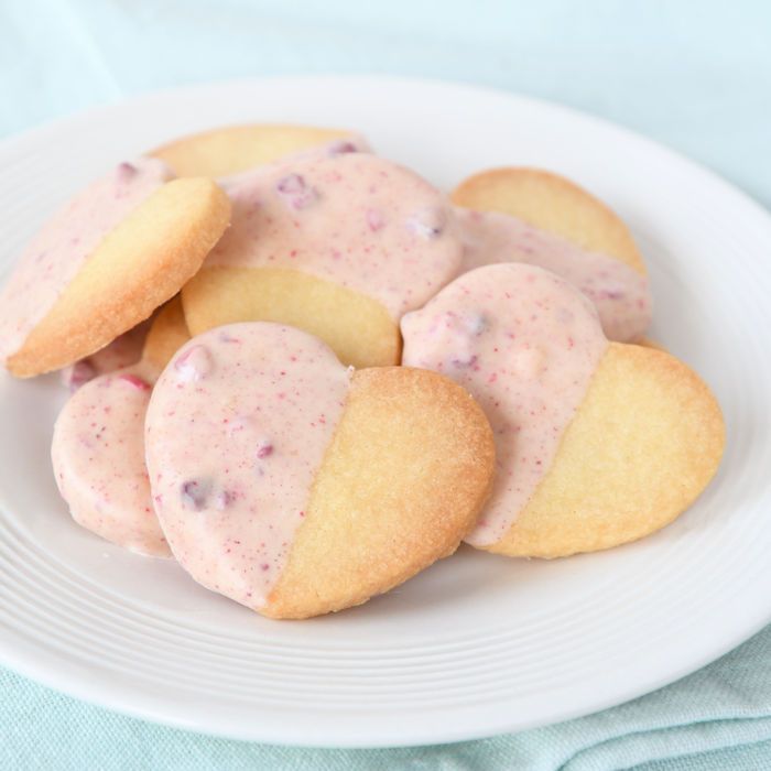 Harten koekjes met Tony's frambozen chocolade