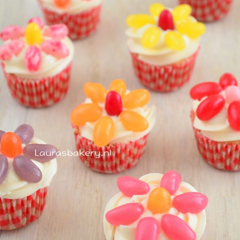 jelly bean bloemen cupcakes 6a