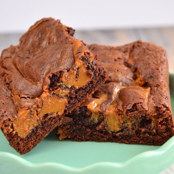 Karamel brownies