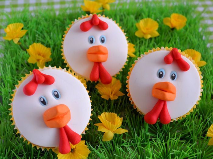 Op de boerderij: Kippen cupcakes