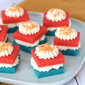 rood wit blauw cake