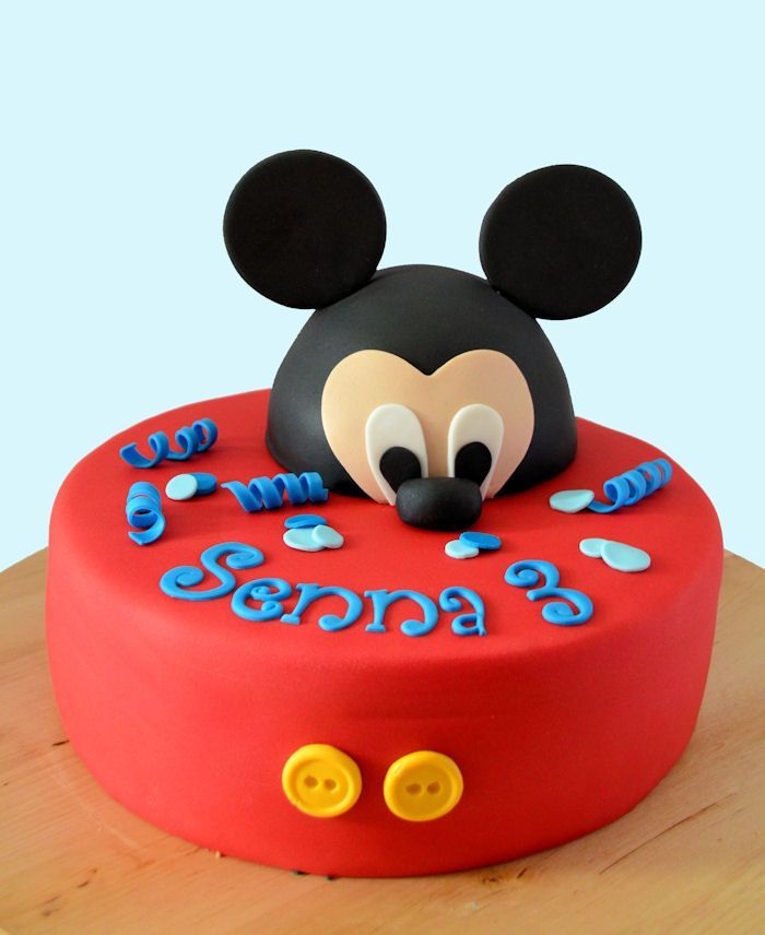 Mickey Mouse taart