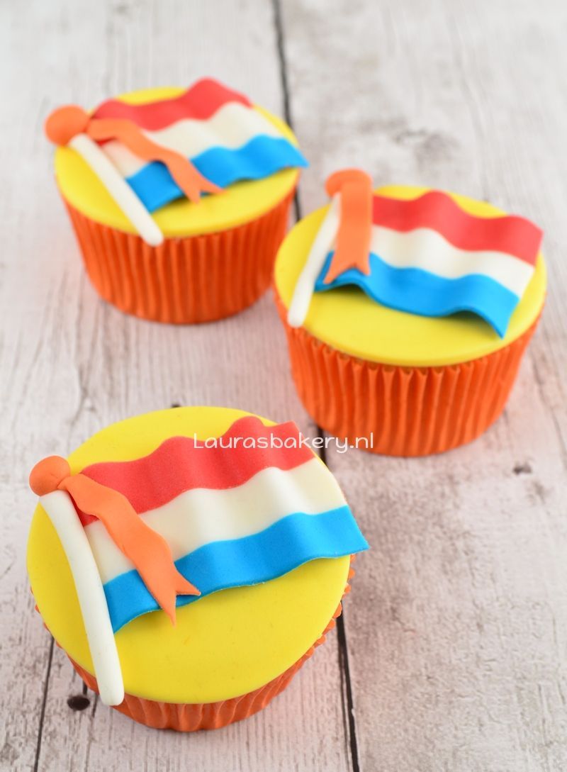 Nederlandse vlag cupcakes