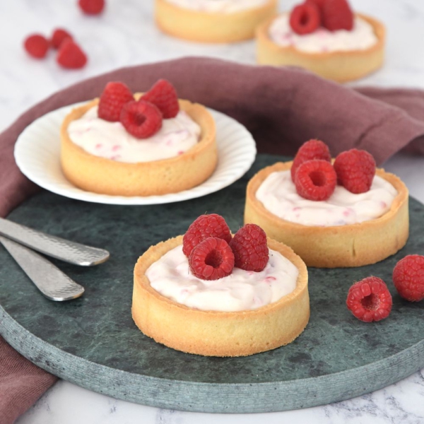 No bake frambozen cheesecake tartelettes