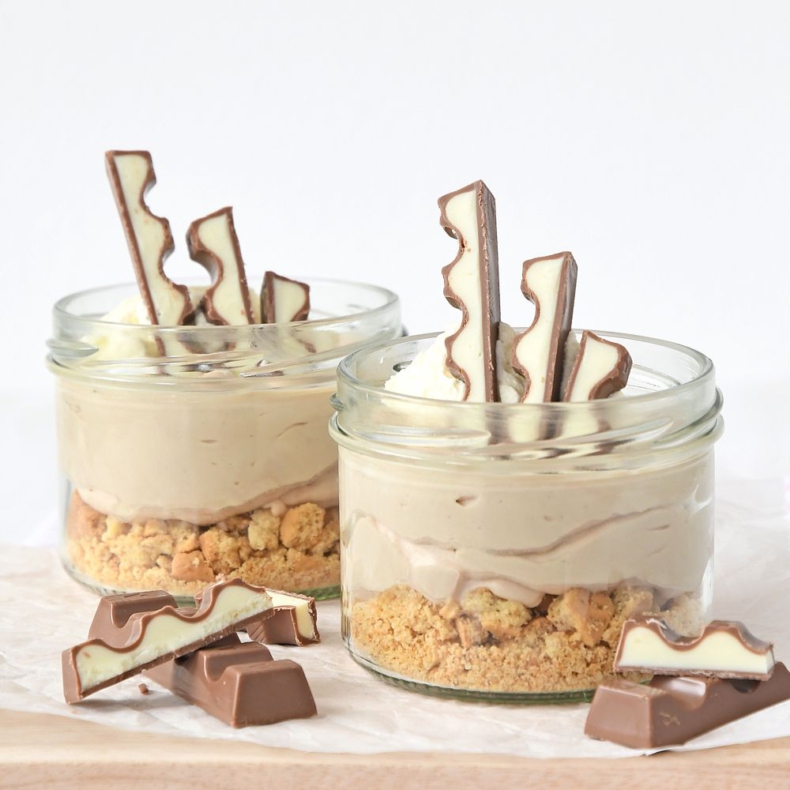 no bake kinder chocolade mini cheesecakes