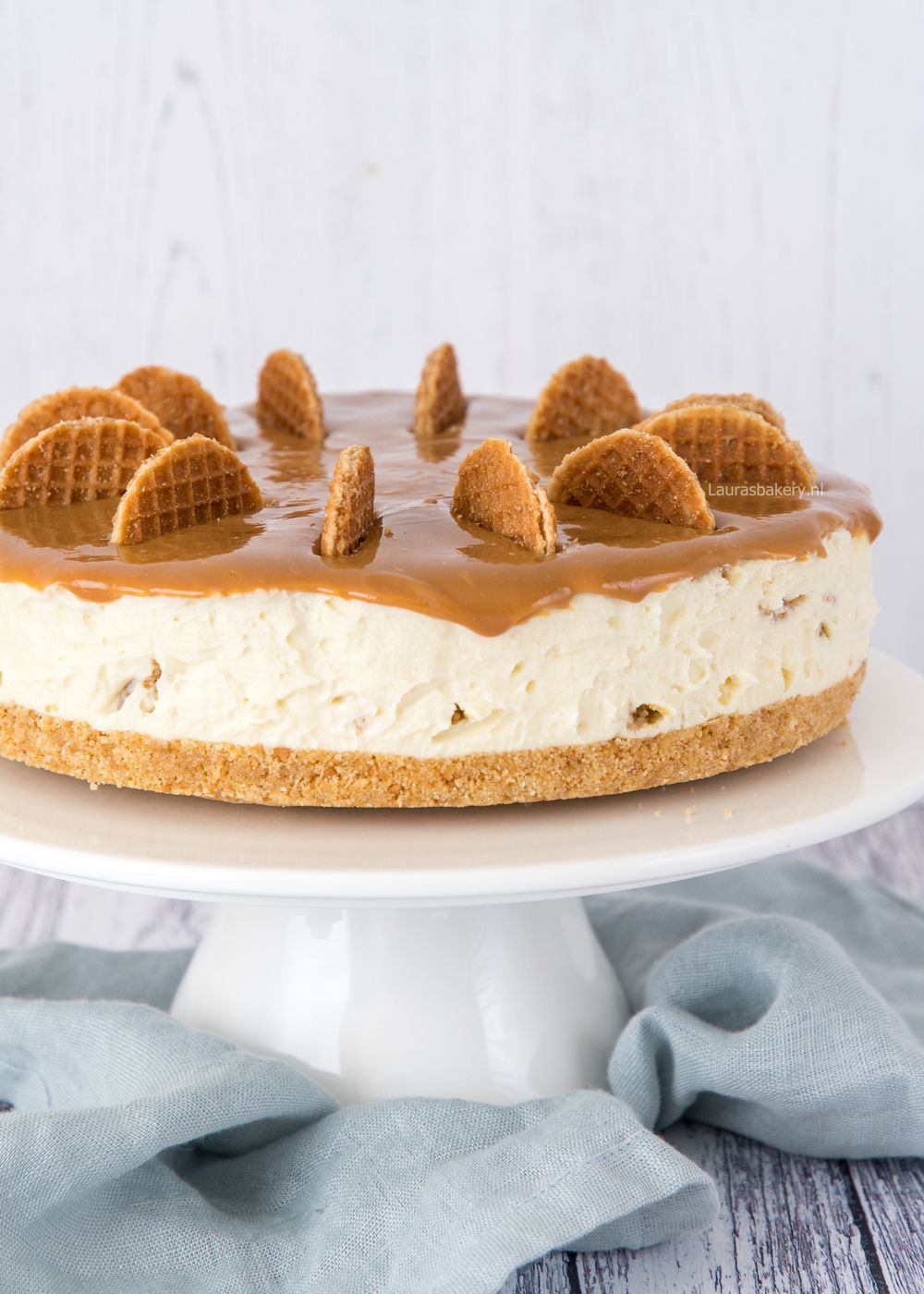 no bake stroopwafel cheesecake recept